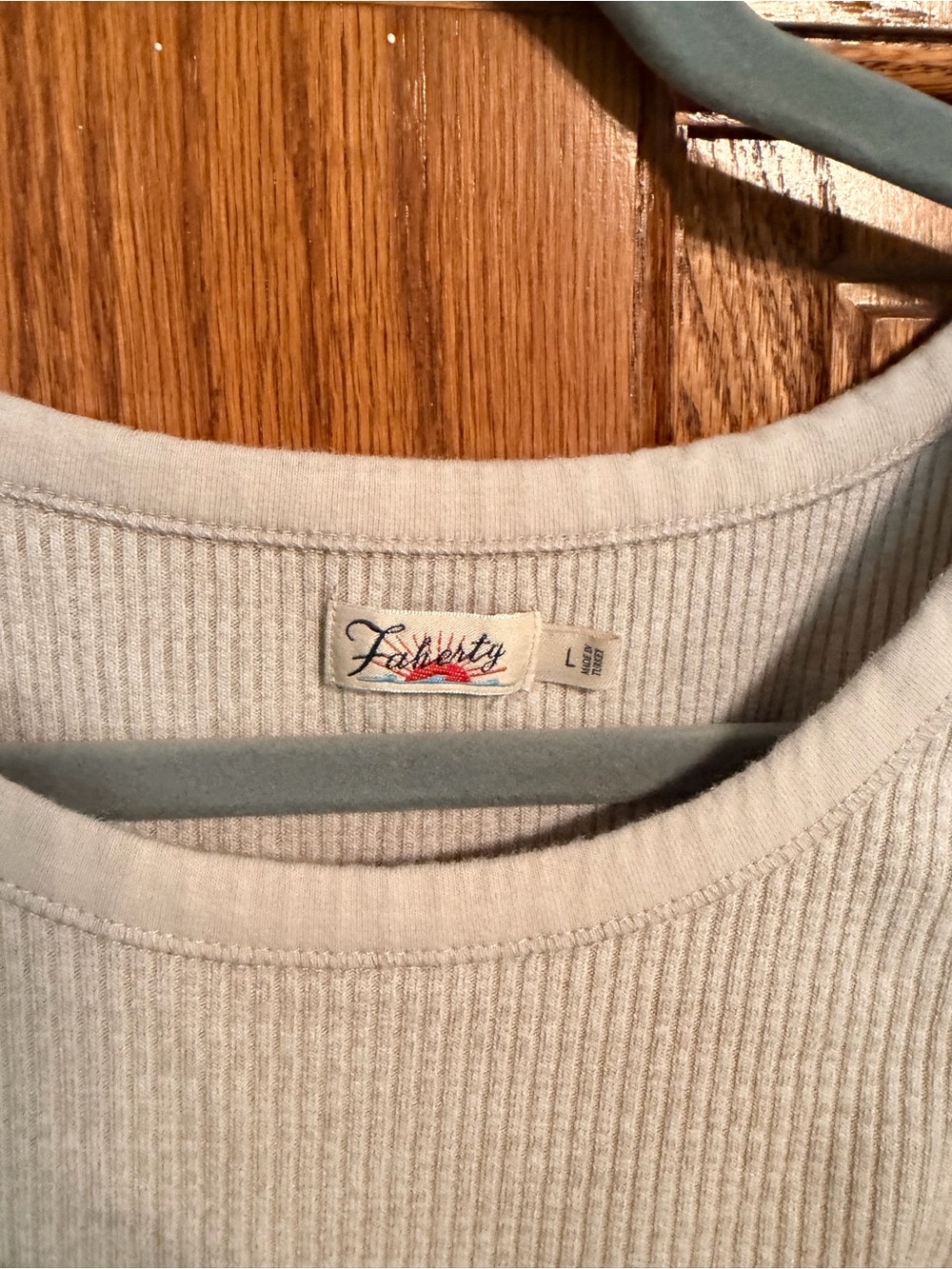 Faherty Ribbed Tank Top — Light Cream - Picture 2 of 2